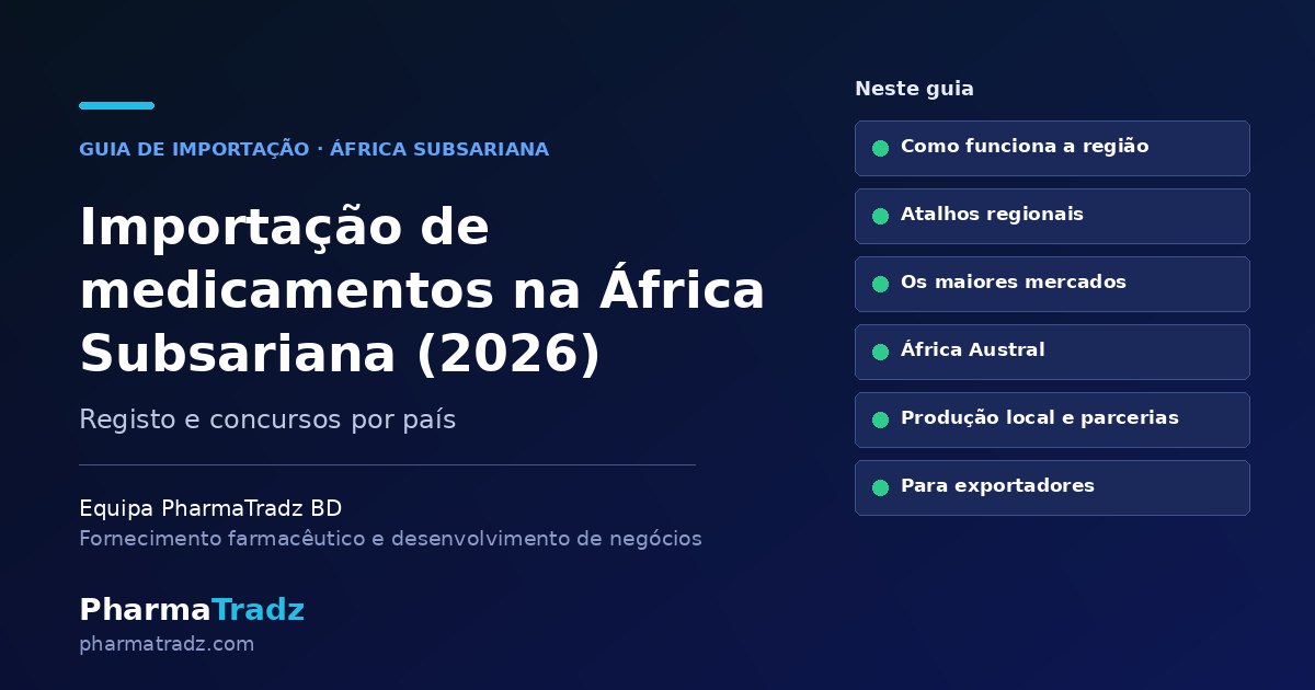 Importação de medicamentos na África Subsariana: guia país a país (2026)