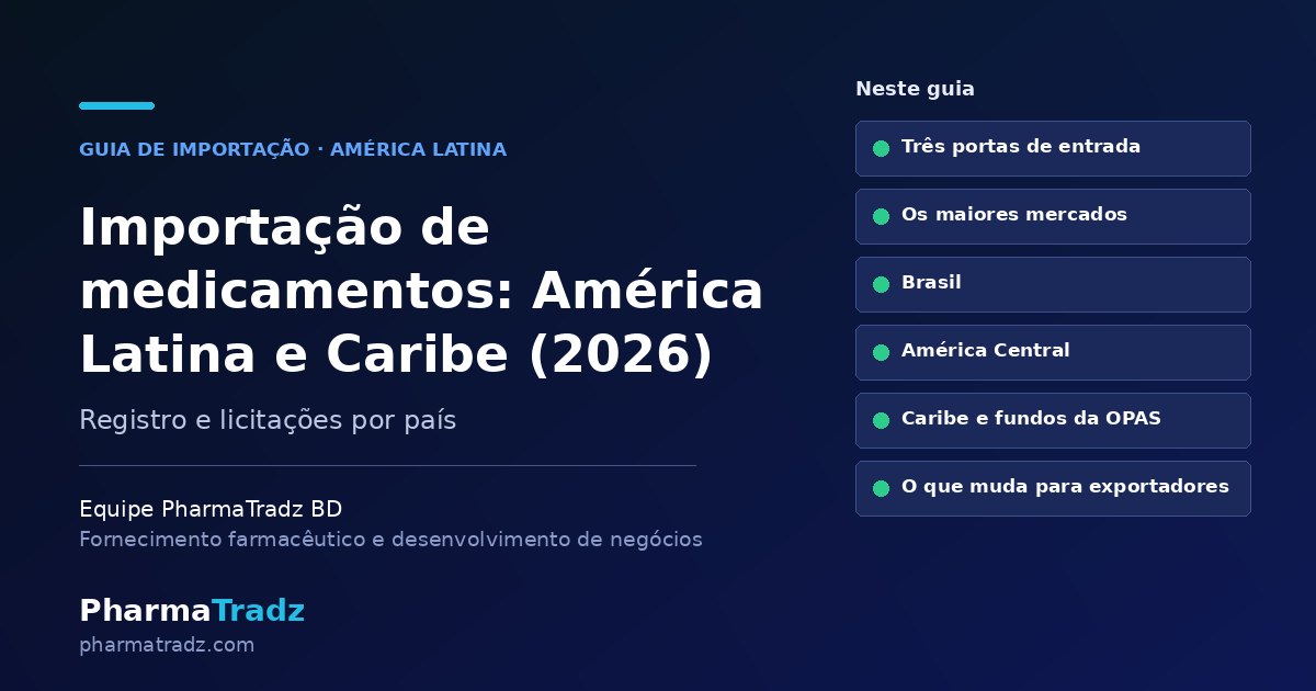 Importação de medicamentos na América Latina e no Caribe: guia país a país (2026)