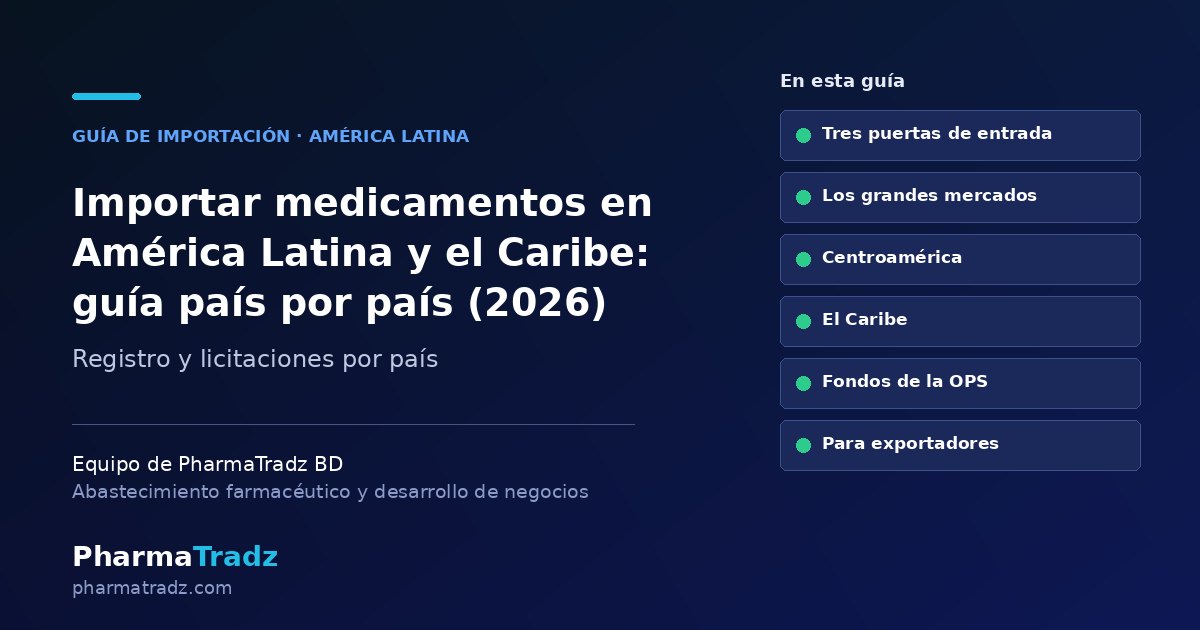Importar medicamentos en América Latina y el Caribe: guía país por país (2026)