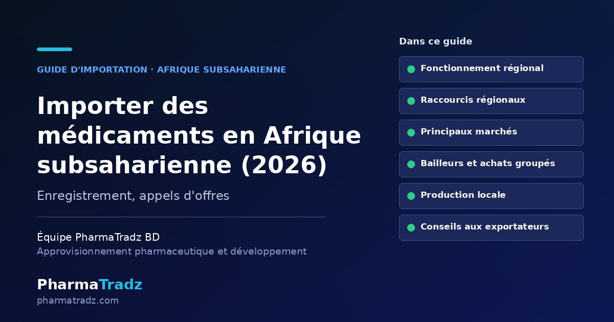 Importer des médicaments en Afrique subsaharienne : guide pays par pays (2026)