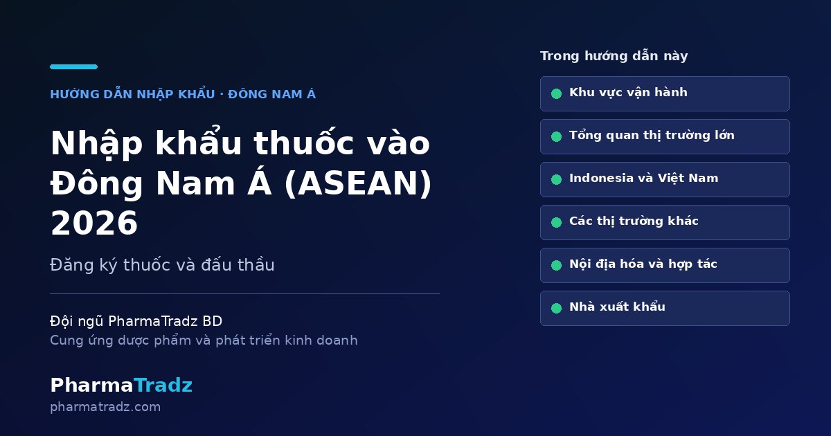 Nhập khẩu thuốc vào Đông Nam Á (ASEAN): Hướng dẫn theo từng quốc gia (2026)