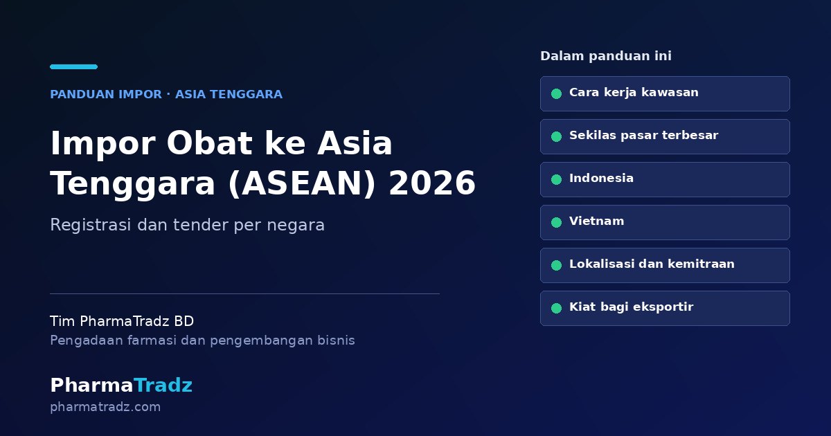Impor Obat ke Asia Tenggara (ASEAN): Panduan per Negara (2026)