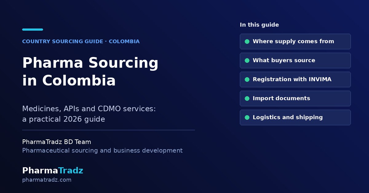 How Companies in Colombia Can Source Pharma Products & CDMO Services (2026 Guide)