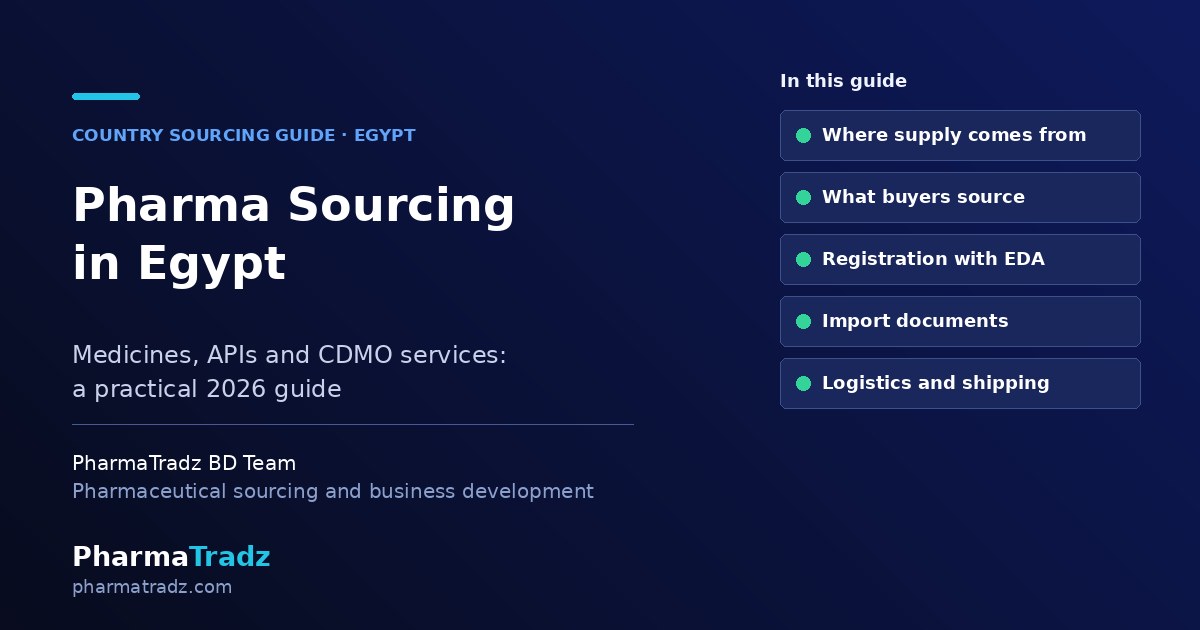How Companies in Egypt Can Source Pharma Products & CDMO Services (2026 Guide)