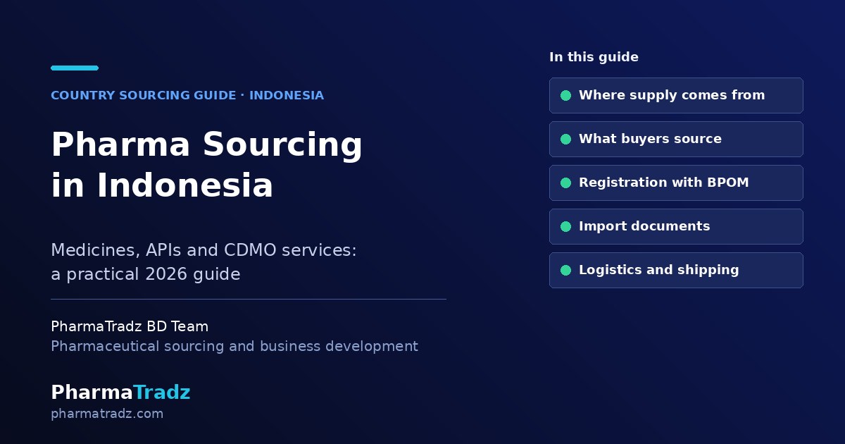 How Companies in Indonesia Can Source Pharma Products & CDMO Services (2026 Guide)