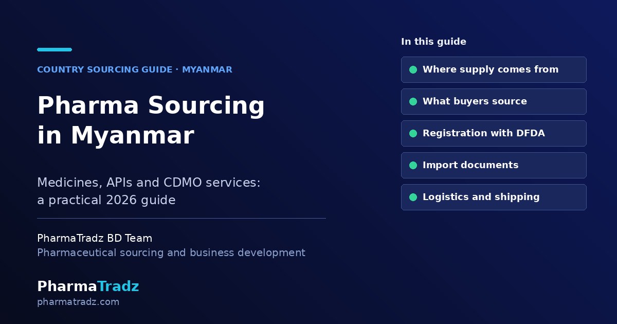 How Companies in Myanmar Can Source Pharma Products & CDMO Services (2026 Guide)