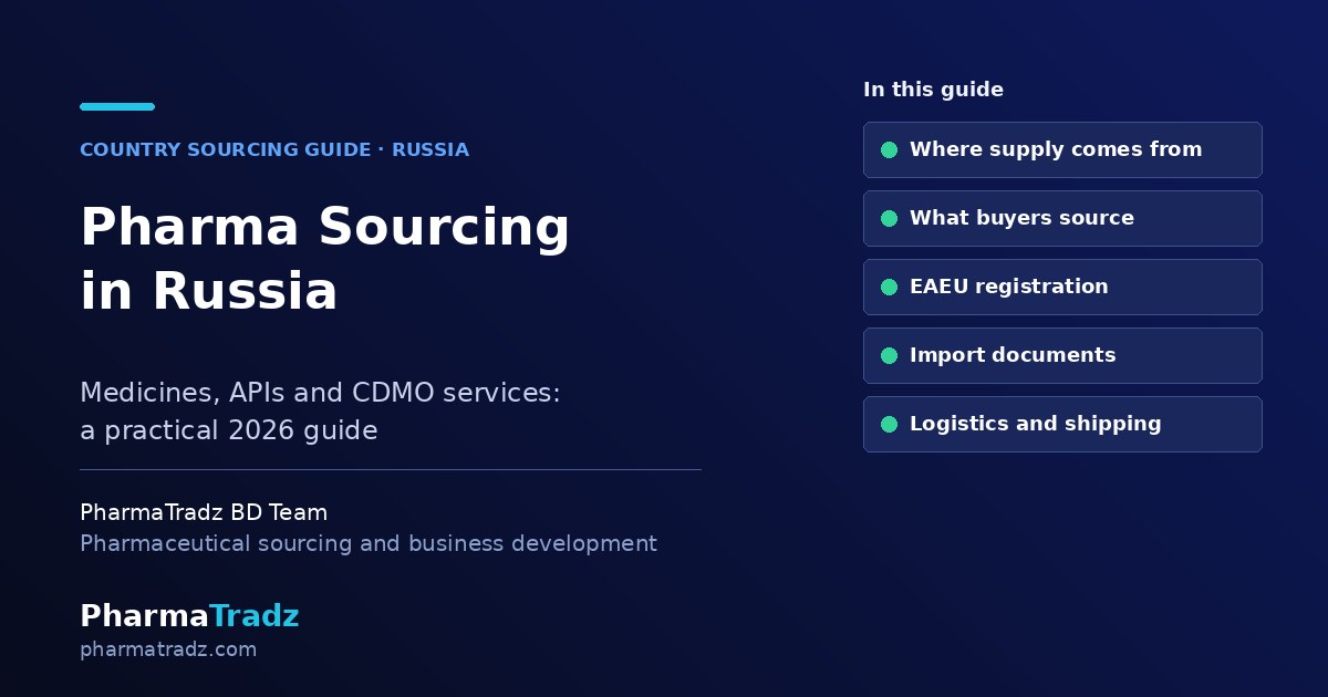 How Companies in Russia Can Source Pharma Products & CDMO Services (2026 Guide)