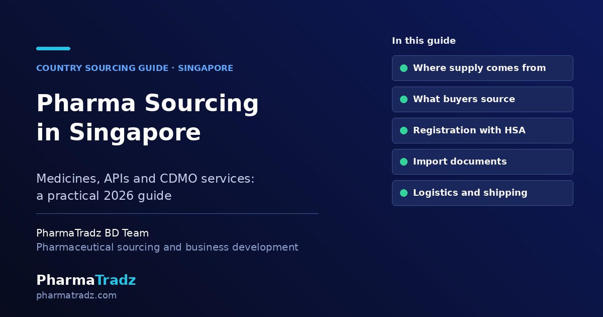How Companies in Singapore Can Source Pharma Products & CDMO Services (2026 Guide)