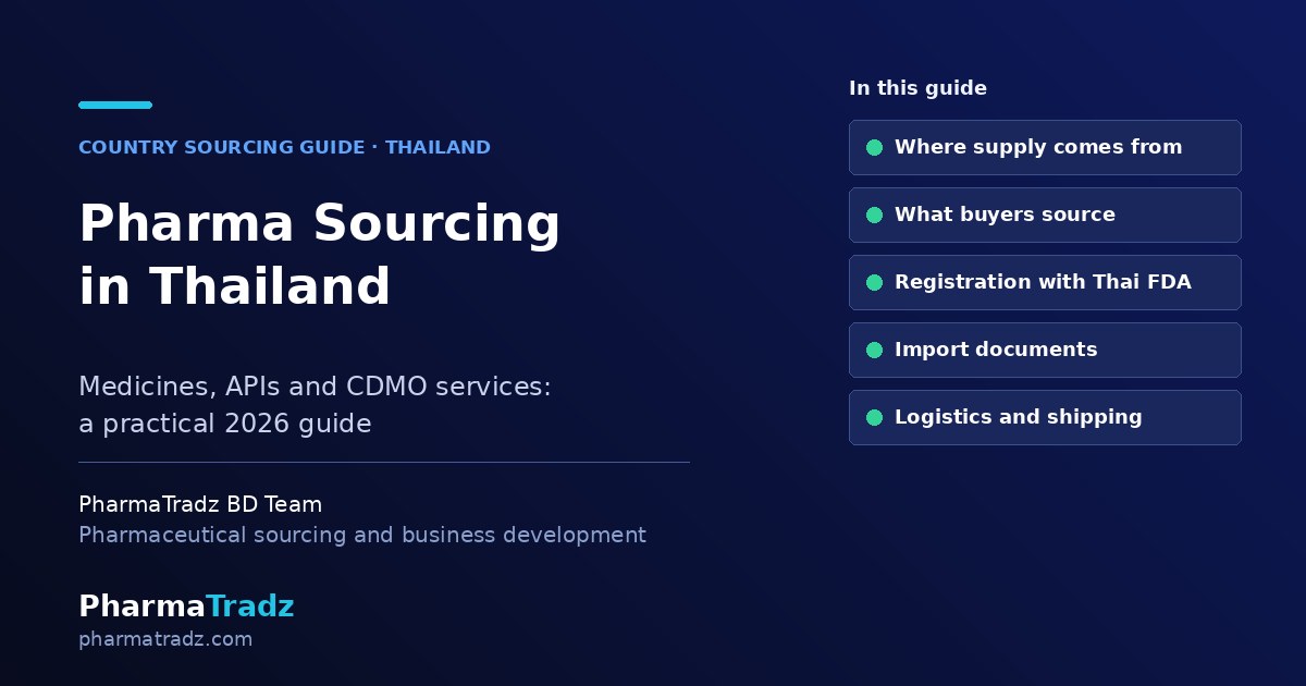 How Companies in Thailand Can Source Pharma Products & CDMO Services (2026 Guide)