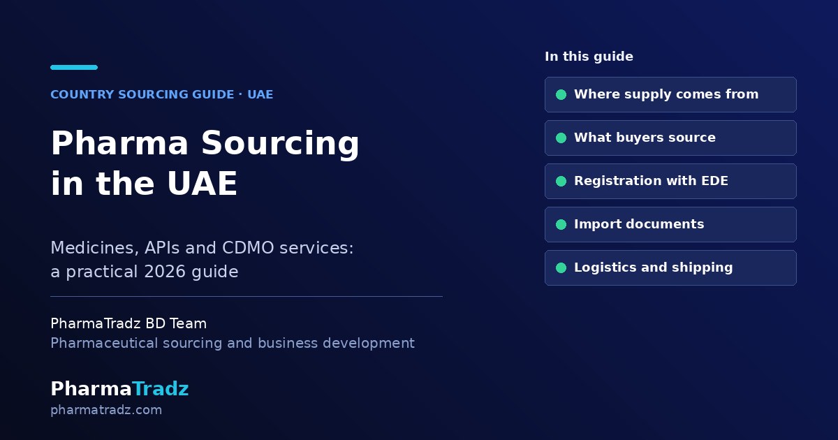 How Companies in the UAE Can Source Pharma Products & CDMO Services (2026 Guide)