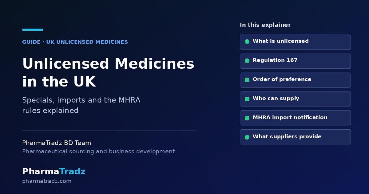 Unlicensed Medicines in the UK: Specials, Imports and MHRA Rules Explained