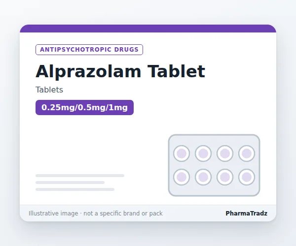 Alprazolam Tablet Tablets manufacturers & suppliers