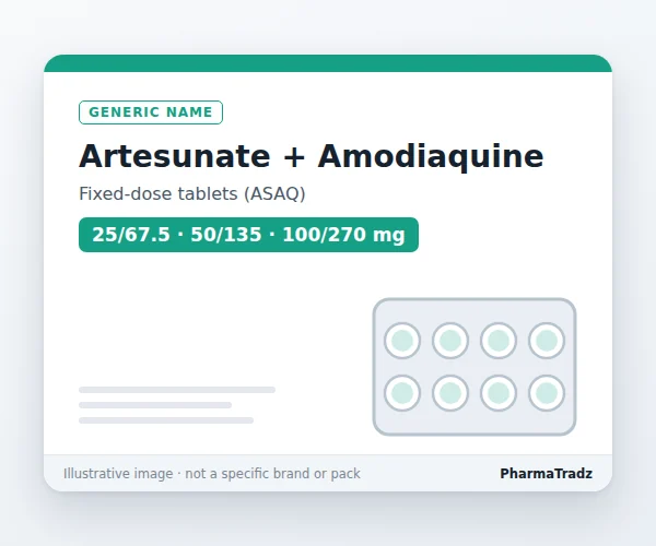 Artesunate + Amodiaquine Tablets Tablets (fixed-dose) manufacturers & suppliers