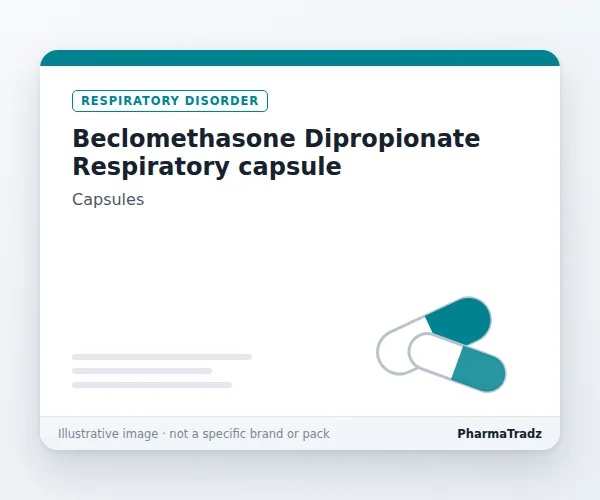 Beclomethasone Dipropionate Respiratory capsule Capsules manufacturers & suppliers