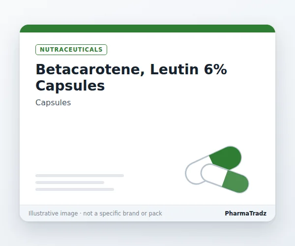 Betacarotene, Leutin 6% Capsules Capsules manufacturers & suppliers