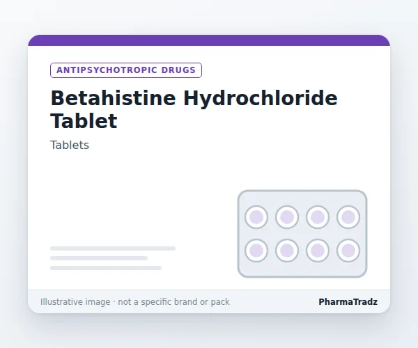 Betahistine Hydrochloride Tablet Tablets manufacturers & suppliers