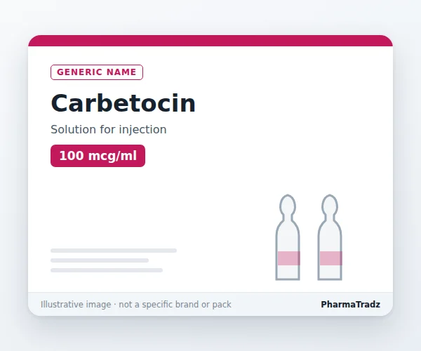 Carbetocin Injection Solution for injection (ampoule/vial) manufacturers & suppliers