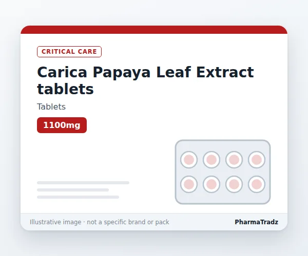 Carica Papaya Leaf Extract tablets manufacturers & suppliers