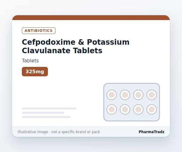 Cefpodoxime & Potassium Clavulanate Tablets Tablets manufacturers & suppliers