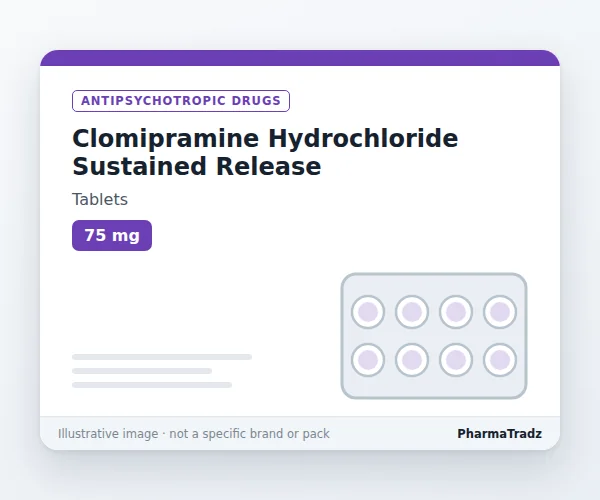 Clomipramine Hydrochloride Sustained Release Tablets manufacturers & suppliers