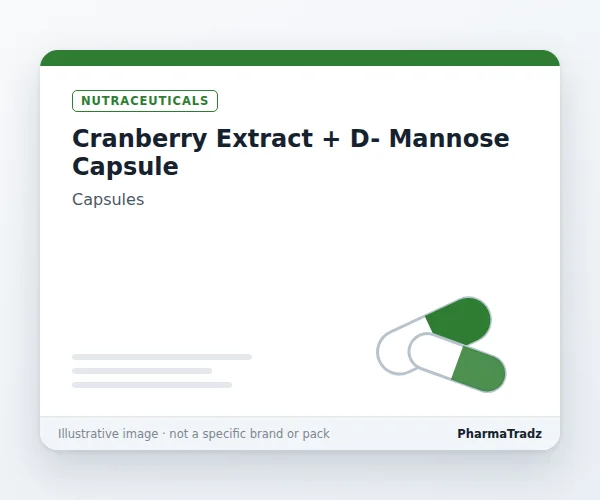 Cranberry Extract + D- Mannose Capsule Capsules manufacturers & suppliers