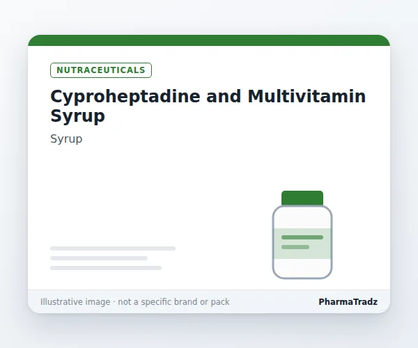 Cyproheptadine and Multivitamin Syrup bulk supplier for pharma manufacturers