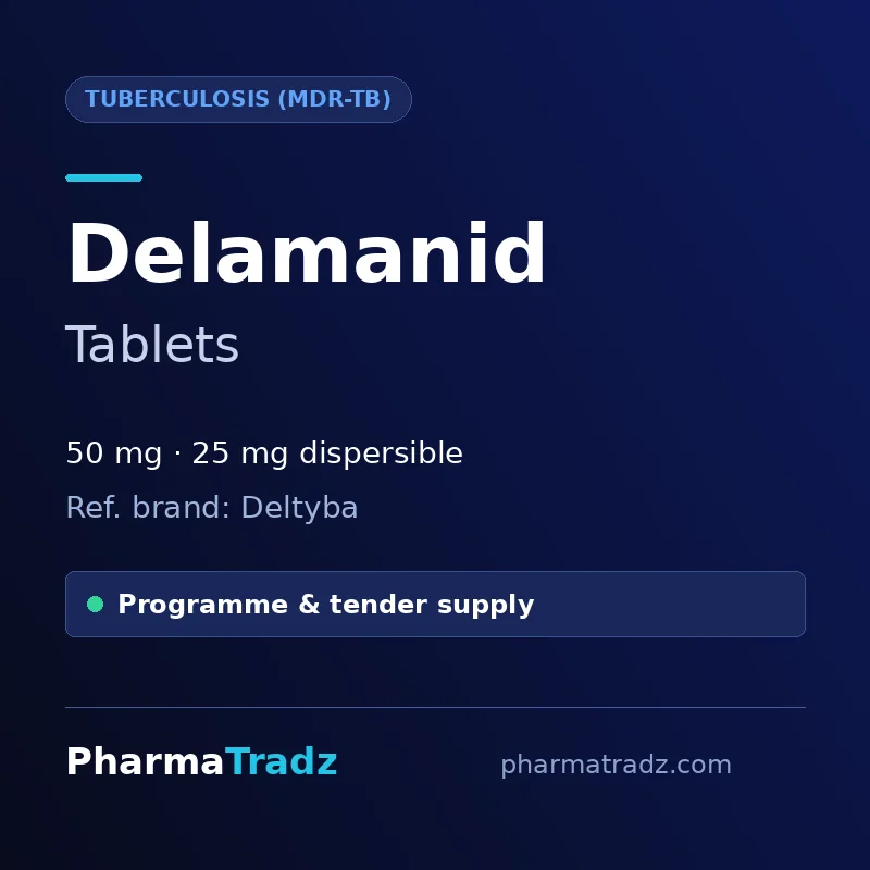 Delamanid Tablets bulk supplier for pharma manufacturers