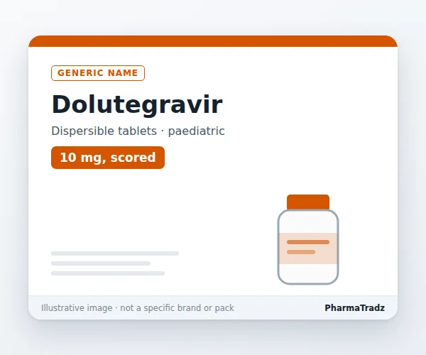 Dolutegravir Dispersible Tablets (Paediatric) Scored dispersible tablets manufacturers & suppliers