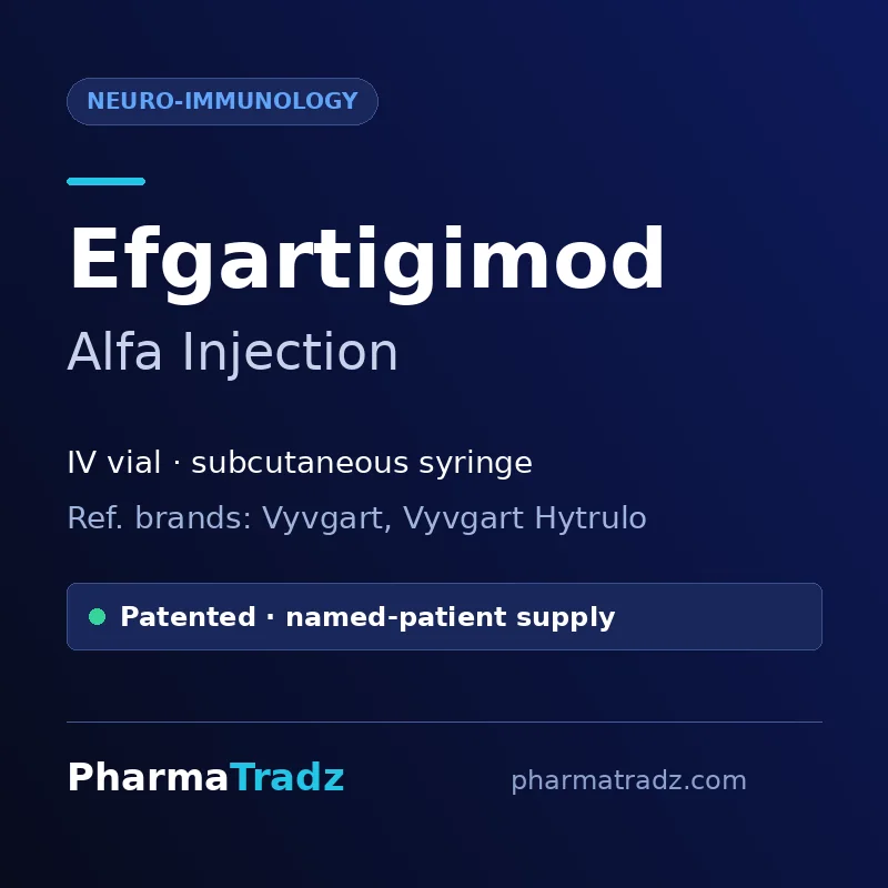 Efgartigimod Alfa Injection Vial (IV infusion); vial or pre-filled syringe (subcutaneous) manufacturers & suppliers