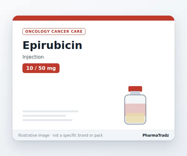 Epirubicin bulk supplier for pharma manufacturers