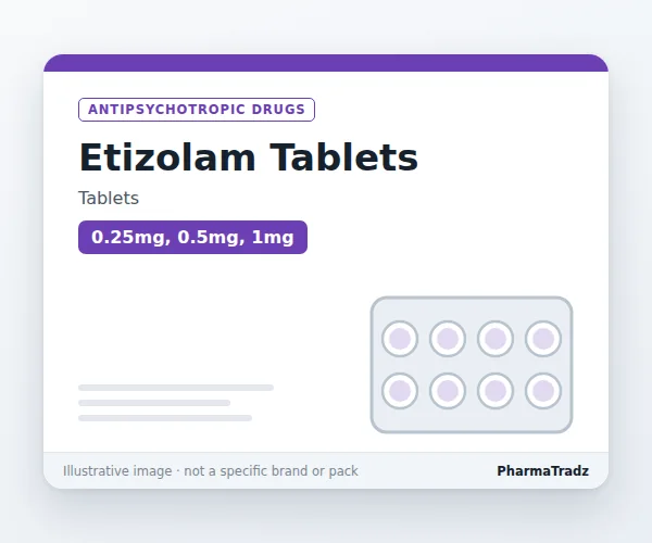 Etizolam Tablets Tablets manufacturers & suppliers