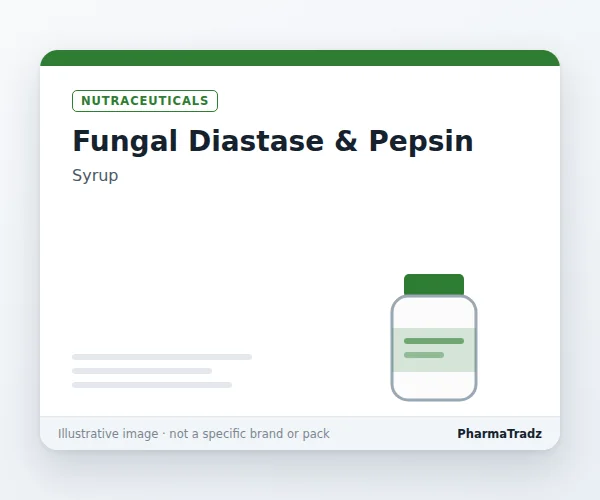 Fungal Diastase & Pepsin Syrup manufacturers & suppliers