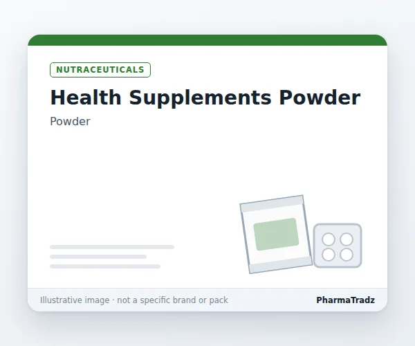 HEALTH SUPPLEMENTS POWDER Powder manufacturers & suppliers