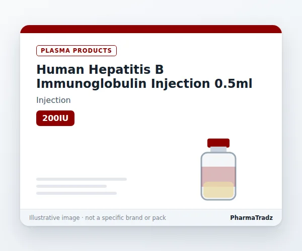 HUMAN HEPATITIS B IMMUNOGLOBULIN injection 0.5ml manufacturers & suppliers