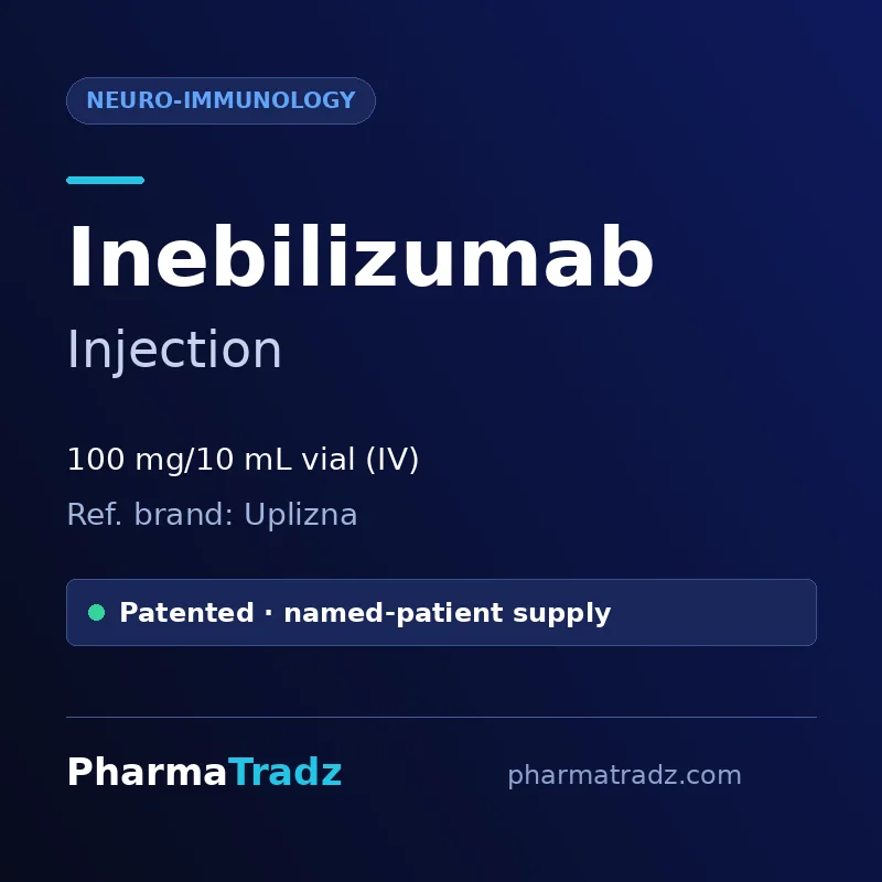 Inebilizumab Injection Concentrate vial (IV infusion) manufacturers & suppliers