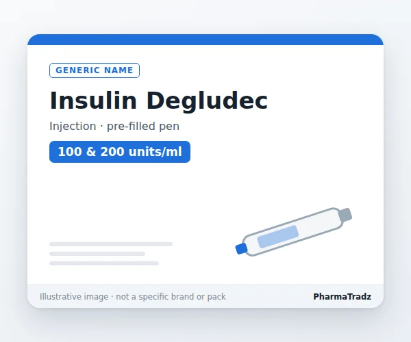 Insulin Degludec Injection Pre-filled pen, cartridge manufacturers & suppliers