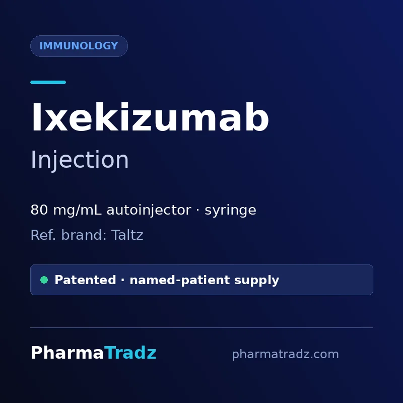 Ixekizumab Injection Pre-filled autoinjector, pre-filled syringe (subcutaneous) manufacturers & suppliers