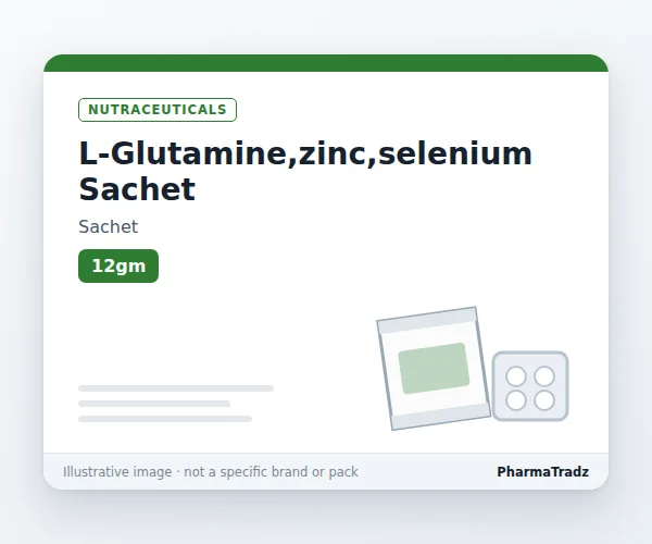 L-GLUTAMINE,ZINC,SELENIUM SACHET Sachet manufacturers & suppliers