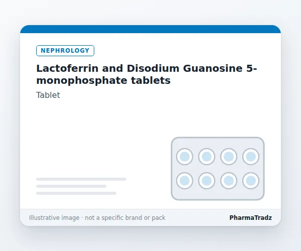 Lactoferrin and Disodium Guanosine 5-monophosphate  tablets Tablet manufacturers & suppliers