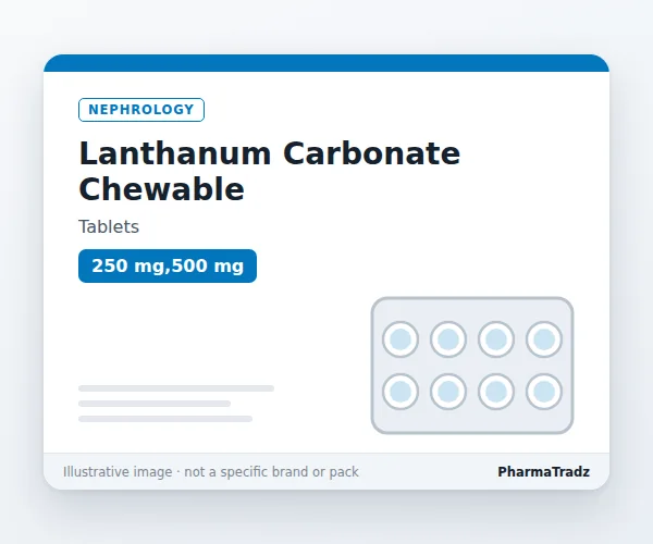 Lanthanum Carbonate Chewable Tablets manufacturers & suppliers
