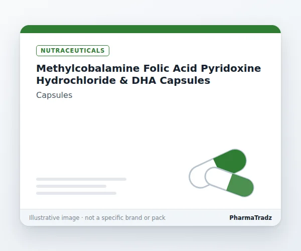 Methylcobalamine Folic Acid Pyridoxine Hydrochloride & DHA Capsules Capsules manufacturers & suppliers