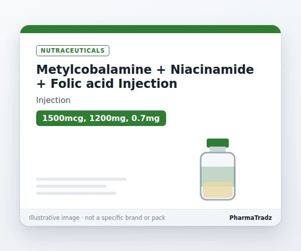 Metylcobalamine + Niacinamide + Folic acid Injection Injection manufacturers & suppliers