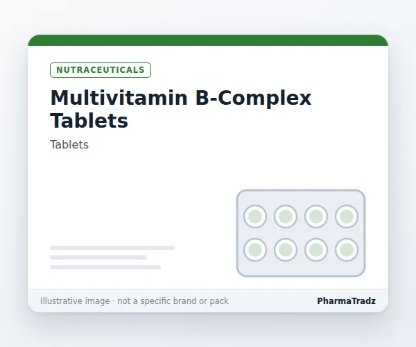 Multivitamin B-Complex Tablets bulk supplier for pharma manufacturers