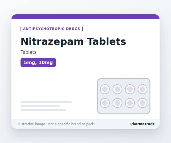 Nitrazepam Tablets bulk supplier for pharma manufacturers