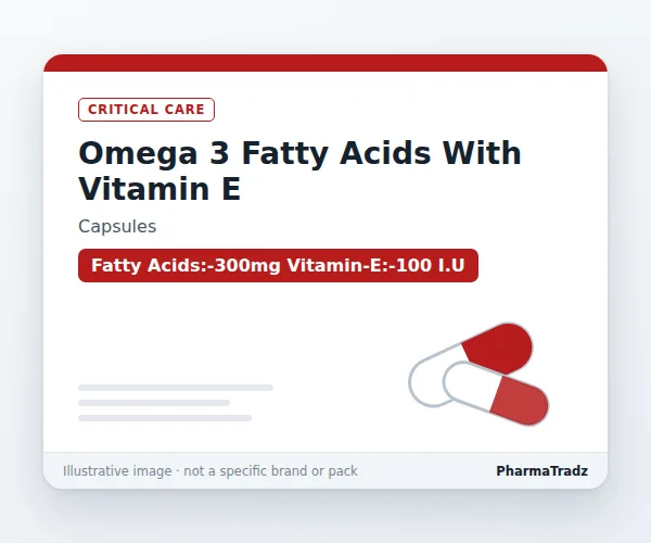 Omega 3 Fatty Acids With Vitamin E Capsules manufacturers & suppliers
