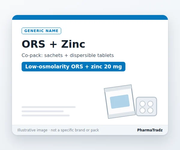 ORS + Zinc Co-Pack Sachets + dispersible tablets manufacturers & suppliers