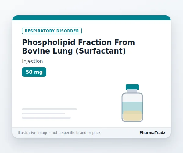PHOSPHOLIPID FRACTION FROM BOVINE LUNG (SURFACTANT) Injection manufacturers & suppliers