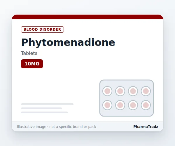 PHYTOMENADIONE Tablets manufacturers & suppliers
