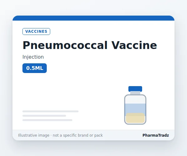 PNEUMOCOCCAL VACCINE Injection manufacturers & suppliers