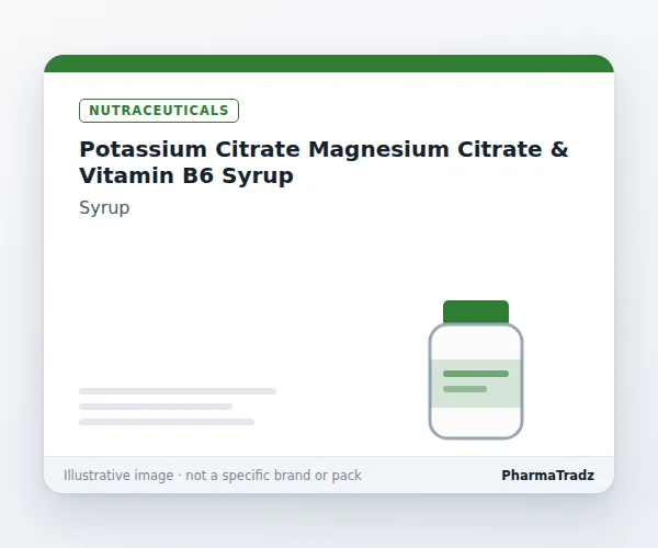 Potassium Citrate Magnesium Citrate & Vitamin B6 Syrup Syrup manufacturers & suppliers